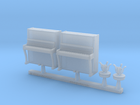 Piano 01. 1:87 Scale (HO) in Clear Ultra Fine Detail Plastic