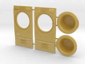 Washer & Dryer Set 01. 1:24 Scale  in Tan Fine Detail Plastic