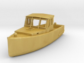 3 CM Fishing Boat in Tan Fine Detail Plastic
