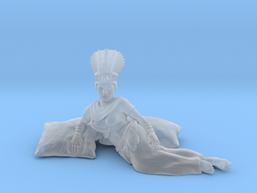 28mm Cleopatra lying down in Clear Ultra Fine Detail Plastic