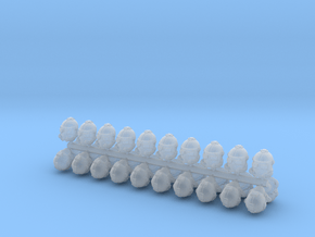 28mm Empire Aux heads in Clear Ultra Fine Detail Plastic