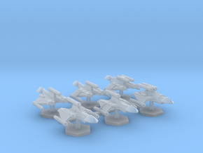 7000 Scale Romulan Fleet Assault Ship + Collection in Clear Ultra Fine Detail Plastic