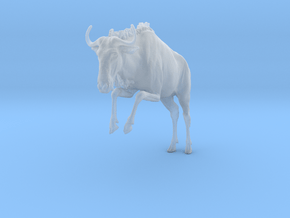 Blue Wildebeest 1:25 Leaping Female 1 in Clear Ultra Fine Detail Plastic