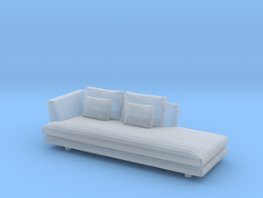 Miniature 1:48 Sofa in Clear Ultra Fine Detail Plastic
