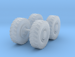 1/87 20.5x25 Loader Tires in Clear Ultra Fine Detail Plastic