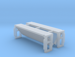 Folded Bed Lift Gate UP Position 1-87 HO Scale in Clear Ultra Fine Detail Plastic