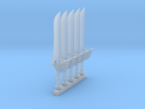 5x Fallen Star Swords in Clear Ultra Fine Detail Plastic