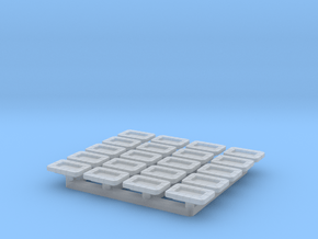HDML/MGB Life Raft rectangular x 20 1/350 in Clear Ultra Fine Detail Plastic