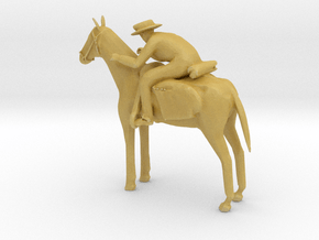 O Scale Cowboy and Horse in Tan Fine Detail Plastic
