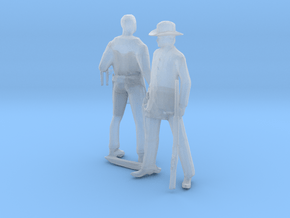 O Scale Old West Figures in Clear Ultra Fine Detail Plastic