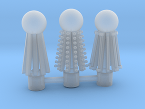 three toppers in Clear Ultra Fine Detail Plastic