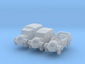 Kubelwagen 239 Set (x3) 1/285 in Clear Ultra Fine Detail Plastic