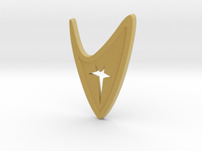 Star Trek Command Insignia Badge in Tan Fine Detail Plastic