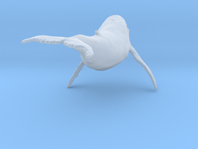 Humpback Whale 1:350 Swimming Male in Clear Ultra Fine Detail Plastic