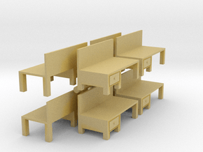 Workbench Table (x8) 1/200 in Tan Fine Detail Plastic