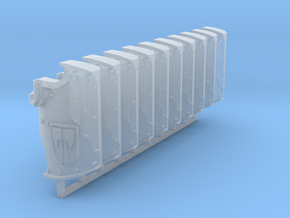 Double Axes Breaching Shields x10 #1 in Clear Ultra Fine Detail Plastic