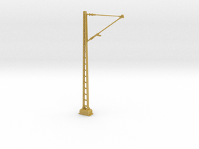 Catenary mast with arm 95 mm - Gauge 1 (1:32) in Tan Fine Detail Plastic