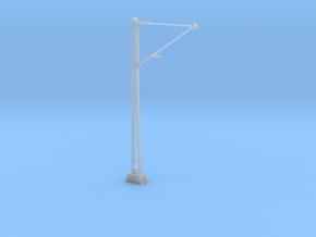 Catenary mast with arm 95 mm - Gauge 1 (1:32) in Clear Ultra Fine Detail Plastic