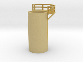 'N Scale' - 10' Distillation Tower - Middle - Righ in Tan Fine Detail Plastic