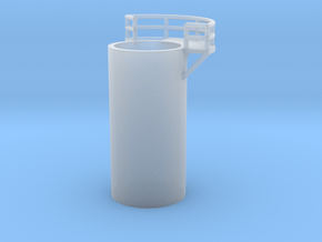 'N Scale' - 10' Distillation Tower - Middle - Righ in Clear Ultra Fine Detail Plastic