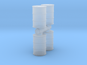 Oil Barrel (x4) 1/48 in Clear Ultra Fine Detail Plastic