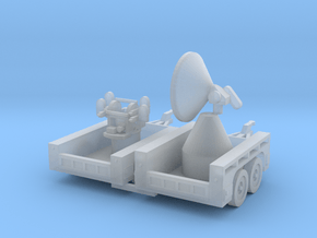 1/144 M7 trailer US army Radar and AA gun in Clear Ultra Fine Detail Plastic