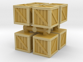 Wood crate prop (x8) 1/100 in Tan Fine Detail Plastic