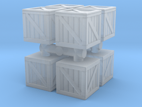 Wood crate prop (x8) 1/100 in Clear Ultra Fine Detail Plastic