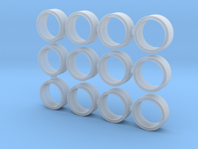 Slick tires for 1/43 scale rims in Clear Ultra Fine Detail Plastic
