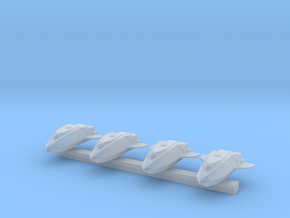 1:350 Scale NX Shuttlepods (4x) in Clear Ultra Fine Detail Plastic