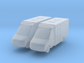 Sprinter Ambulance (x2) 1/285 in Clear Ultra Fine Detail Plastic