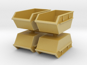 Construction Waste Container (x4) 1/160 in Tan Fine Detail Plastic