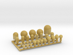 1:700 Scale US Navy Satcom Domes in Tan Fine Detail Plastic