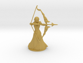 Zelda with magic bow 80mm figure fantasy model in Tan Fine Detail Plastic