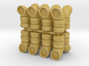 Pipeline Exhaust Vent (x16) 1/350 in Tan Fine Detail Plastic