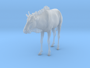 Blue Wildebeest 1:15 Standing Juvenile in Clear Ultra Fine Detail Plastic