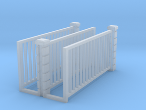 5' x 10' Rod Iron Fence Section - 3X. in Clear Ultra Fine Detail Plastic