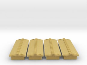 N-Scale Peaked Roof for MTL CWE Cars (4-pack) in Tan Fine Detail Plastic