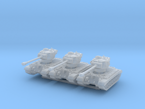 M26 Pershing (skirts) (x3) 1/220 in Clear Ultra Fine Detail Plastic