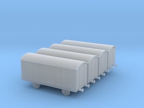 1/350th scale 4 x freight cars, G series in Clear Ultra Fine Detail Plastic