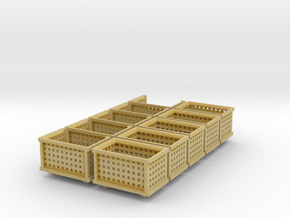 Shipping Crate Stackable 10 Pack 1-87 HO Scale in Tan Fine Detail Plastic