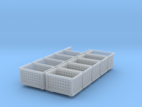 Shipping Crate Stackable 10 Pack 1-87 HO Scale in Clear Ultra Fine Detail Plastic