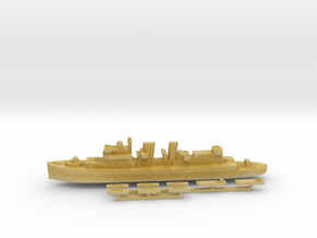 HMCS Prince David & landing craft 1:1800 in Tan Fine Detail Plastic