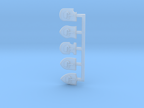 Angry Marine Small Shields - MiddleFinger in Clear Ultra Fine Detail Plastic