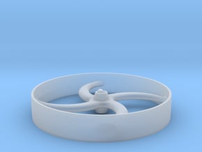 Curved Four Spoke Pulley in Clear Ultra Fine Detail Plastic