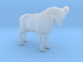 HO Scale (1:87) Bighorn Sheep Ram in Clear Ultra Fine Detail Plastic