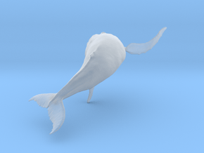 Humpback Whale 1:120 Breaching Male in Clear Ultra Fine Detail Plastic