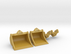 Liebherr Schwenklöffel Set / slewing bucket set in Tan Fine Detail Plastic