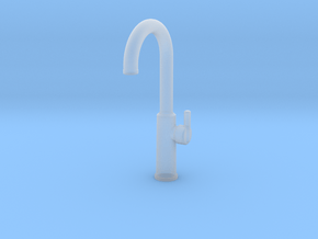 Vessel Faucet 1in Tall  in Clear Ultra Fine Detail Plastic