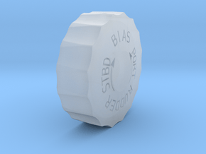 Rudder bias wheel in Clear Ultra Fine Detail Plastic
